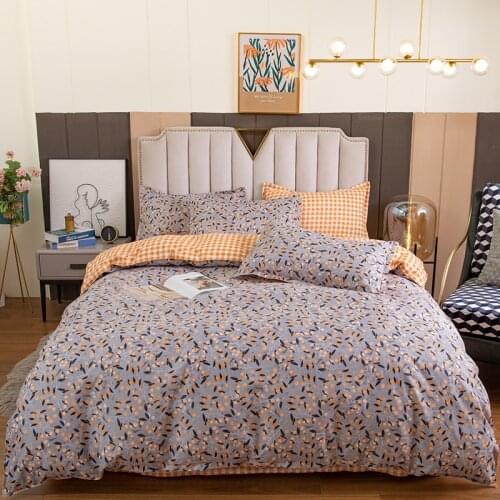 Orange Fruit Pattern Bedding Set ,150x200 Duvet Cover Pillowcase 3pcs, Extra Large Duvet Cover,200x200 Quilt Cover Set