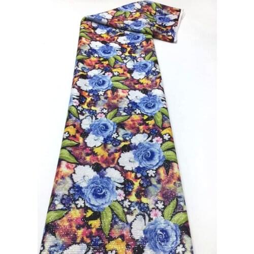 Pretty Flowers African Printed Sequins Mesh Lace Fabric 2021 High Quality French Tulle Lace For Nigerian Party Garment VD5021