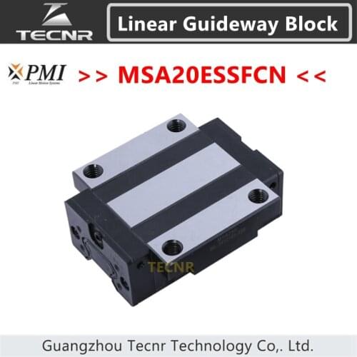 Taiwan PMI linear guideway slide carriage block MSA20E MSA20ESSFCN slider for CNC laser machine
