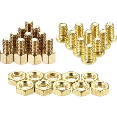Uxcell Hexagon Brass Standoff Spacer Male-Female Screw Nut Kit for Printed-Circuit Board, Quadcopter Drone, and Computer