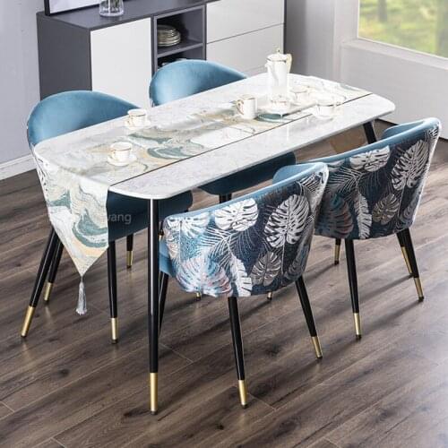 Nordic Dining Chair Simple Home Make-up Chair Net Mahogany Stool Chinese Style Chair Back Hotel Light Luxury Living Room Chair