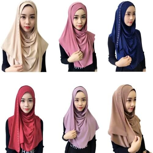Muslim Women Hijab Scarf Bandanas Instant Wraps Bonnet Cap Shawl Headscarf Arab Islamic Turban Headwear Ramadan Arab Scarfs