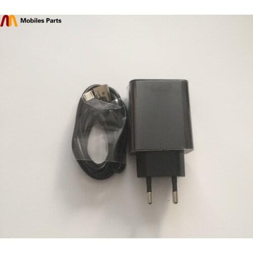 Used Travel Charger + USB Cable USB Line For HOMTOM HT6 MT6735 Quad Core 5.5Inch 1280x720 HD Free Shipping