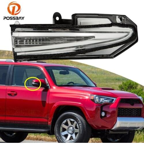 POSSBAY Car Rearview Mirror LED Turn Signal Light Left Right Shell for Toyota Rav4 4Runner 2014 2015 2016 2017 Exterior Parts