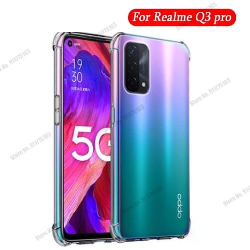For Oppo Realme Q3 5G Airbag Shockproof Clear Phone Case For Oppo Realme Q3 Pro 5G Soft Silicone Anti-fall Back Cover Shell Capa