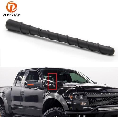 POSSBAY Car Roof Rubber Antenna Mast Truck Black Aerial Radio Signal Amplified Replacement For Ford F150 Raptor 2009-2020