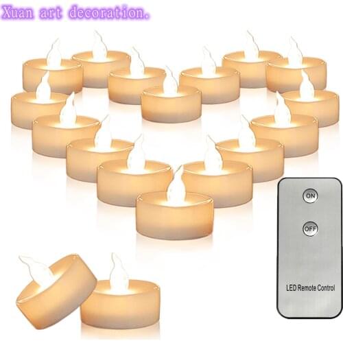Led candle cr2450 remote control candle smokeless electronic candle remote control tea wax storage candles home decoration