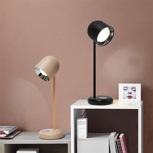 LED desk lamp charging touch dimmable bedroom bedside lamp desktop no strobe eye protection USB night light Nordic style
