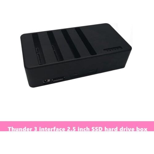 Thunderbolt 3 Thunder 3 III Interface Hard Drive Enclosure 2.5 inch SATA 3.0X4 SSD Hard Drive Box Supports 2.5 Inch SSD RAID