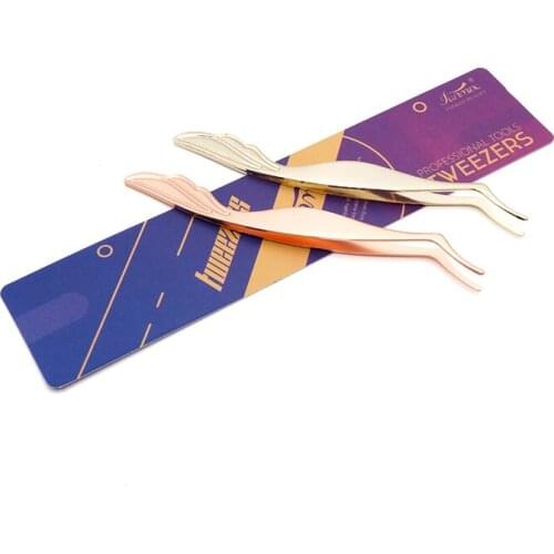 1pcs Bird Shape Eyelashes Stainless Steel Tweezers High Precision Anti-Static For Makeup Lash Extensions Beauty Supply Tools