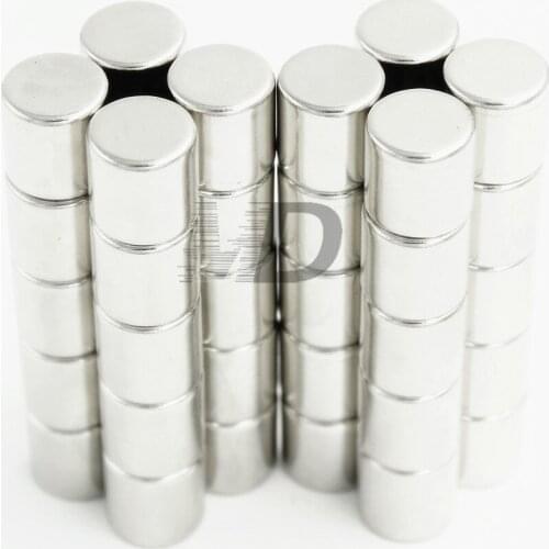 100pcs Neodymium N35 Dia 10mm X 10mm Strong Magnets Tiny Disc NdFeB Rare Earth For Crafts Models Fridge Sticking magnet 10x10mm