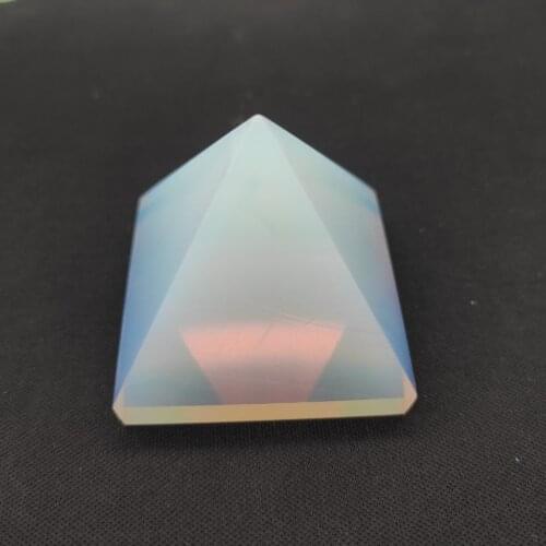4-5cm natural quartz opal crystal pyramid energy healing