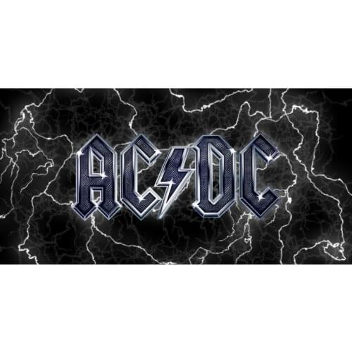 AC/DC pattern printing cool and big beach towel super soft bamboo fiber bath towels for gym travel shower 140x70cm