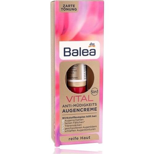 Balea Vital Baobab 5in1 Anti Fatigue Anti Aging Eye Cream Reduce Dark Circles Massage Cooling Puffiness Softens Swollen Eyelids