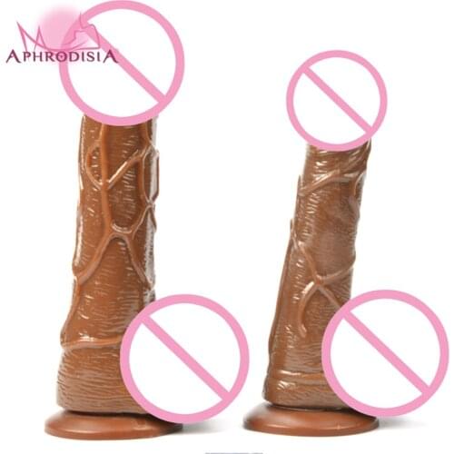 Large Waterproof Flexible realistic penis with textured shaft life-like Dildo with Suction cup Sex toys for women