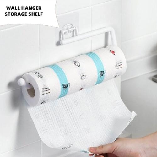 Kitchen Tissue Holder Hanging Toilet Roll Paper Holder Towel Rack Kitchen Bathroom Cabinet Door Hook Holder Organizer