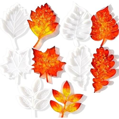 Maple Leaf Coaster Mold For DIY Epoxy Resin Casting Molds For Cup Mat Decoration Candle Holder Soap Dish Mold Handmade Craft