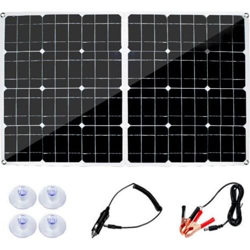 GTBL High Efficiency Solar Panel Portable 250W12V5V Mobile Phone QC3.0, Flexible Solar Panel Car Outdoor Emergency Charging