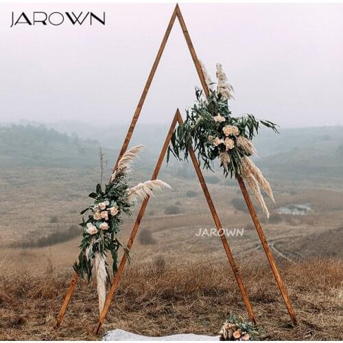 JAROWN Wedding Arch Wrought Iron Triangle Arch Wedding Decoration Flower Stand Party Backdrop Geometric Arch Stage Decoration