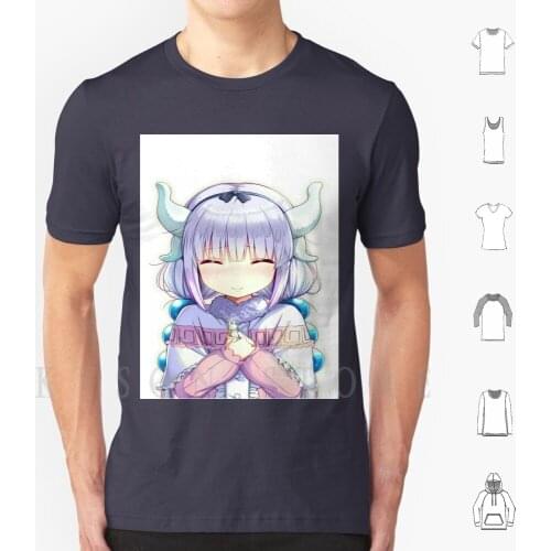 Kanna-Kobayashi-San Chi No Maid Dragon T Shirt Diy Big Size Cotton Kanna Kamui Kobayashi Tohru Dragon Maid Anime Sleeve