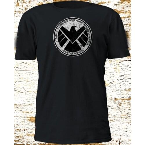 New S.H.I.E.L.D Shield Nick Fury Fire and Courage Sleeves T Shirt 2019 New Design Summer Short Sleeve Men Homme Hip Hop T Shirt