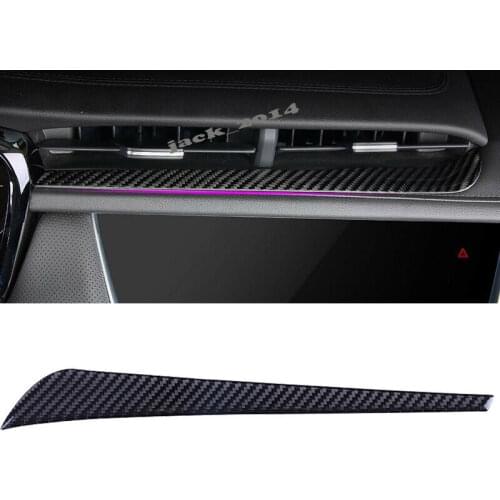 Real Carbon Fiber Center Air Vent Outlet Trim For Cadillac XT5 2016 2017 2018