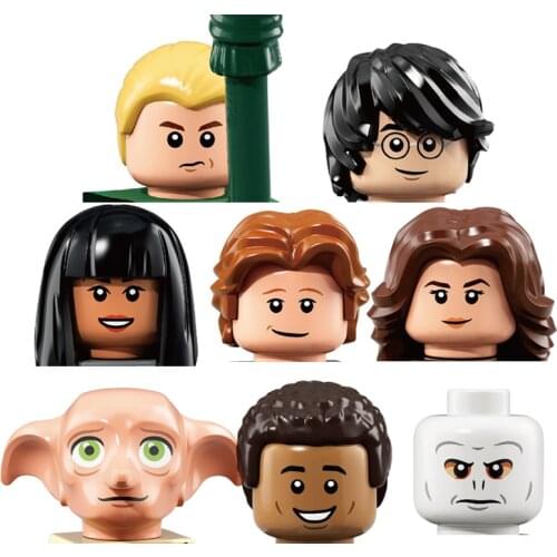Full Set 8Pcs Mini Figures Building Blocks Harries Doll Action Character Head Body Children Educational Toys Kids Gifts