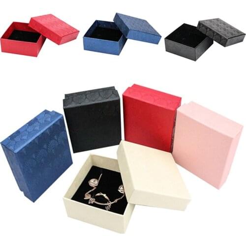 Square Scallop Jewelry Box Ring Necklace Earring Bracelet Box Organizer Wedding Engagement Jewelry Display Gift Box Holder