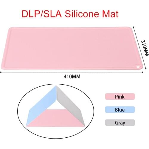 BIQU Silicone Mat Resin Mat 410*310mm Blue/Gray/Pink Light-Curing Silicone Pad Clean Protection For UV DLP SLA 3D Printer Parts