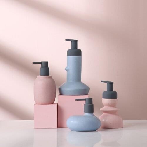 Light luxury Bathroom Ceramic Soap Dispenser Lotion bottle Home hand sanitizer Storage Portable shampoo bottles empty bottles