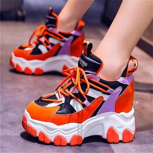 Fashion Sneakers Womens Platform Ankle Boots Hidden Wedge Increasing Height High Heels Casual Party Pumps 34 35 36 37 38 39