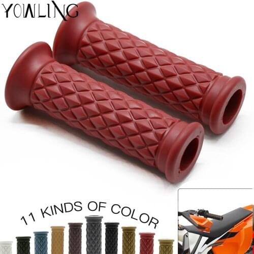 1 Pair Motorcycle Handlebars Motorcycle Custom Gel Aluminum Hand Grips 7/8 inch 22mm Moto Vintage Grips
