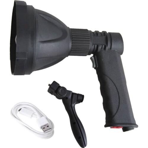 10W LED Flashlight Torch Handheld USB Rechargeable Handheld Searchlight Outdoor Luminaria LED Light Spot Beam Portable Lantern