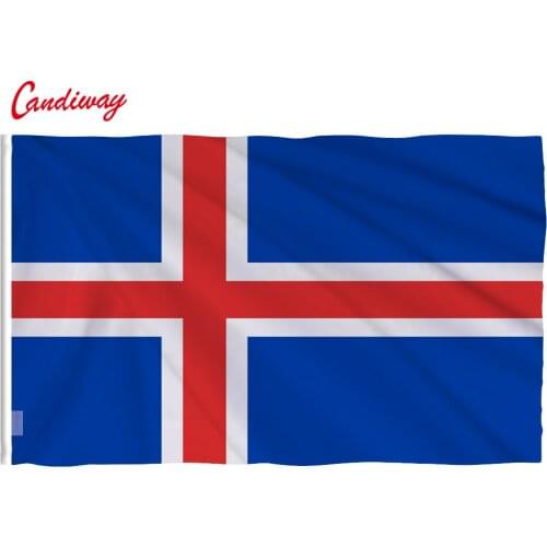 3X5feet ICELAND FLAG EUROPEAN FLAGS NEW ICELANDIC 90x150cm Hanging Decoration NN080