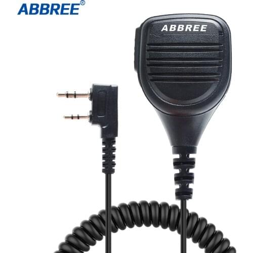 ABBREE AR-760 Rainproof Shoulder Speaker Microphone for Walkie Talkie TYT TH-UV8000D MD-380 Baofeng UV-5R UV-82