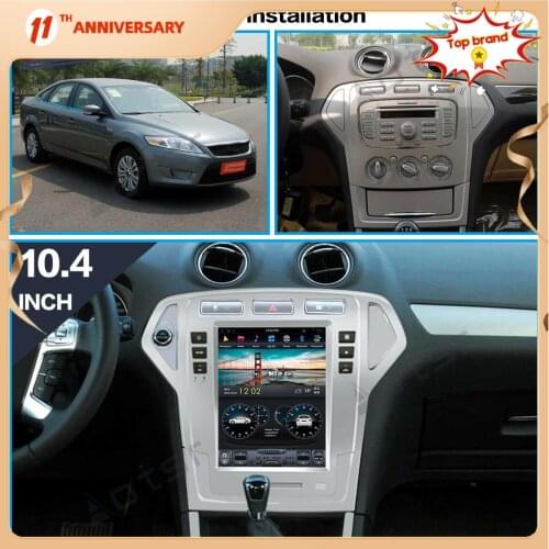 For Ford Mondeo MK4 2007+ Android Vertical Screen Tesla PX6 System 4G + 64GB Car Radio Player Car GPS Navigation DSP + Carplay