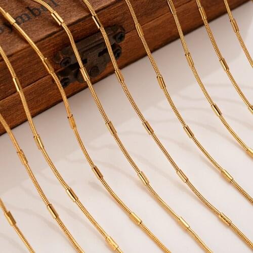 Bangrui 12pcs/Lot, Length 50CM Wholesale Small Size Chain Thin Necklaces Gold Color Jewelry for Women Girl