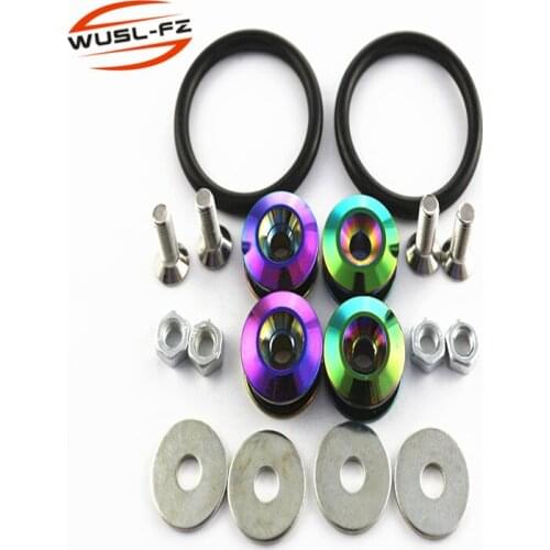 Quick Release Fasteners For Car Bumpers Trunk Fender Hatch Lids Kit Neo Chrome