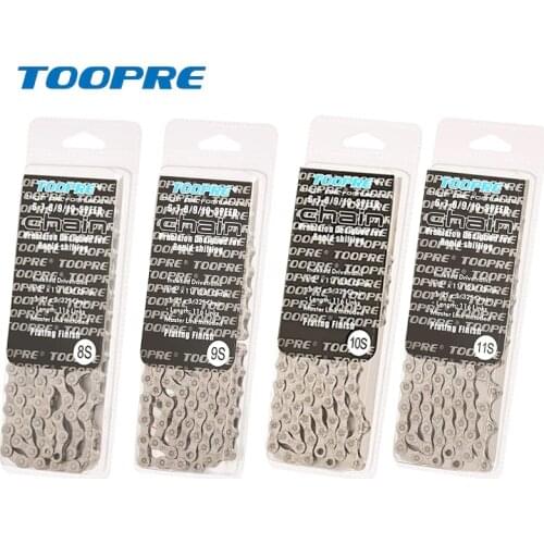 Toopre Road Mountain Bike Parts Bicycle Chain Single 6 7 8 9 10 11 Speed Velocidade MTB Chains 116L Silver Part Missing Link
