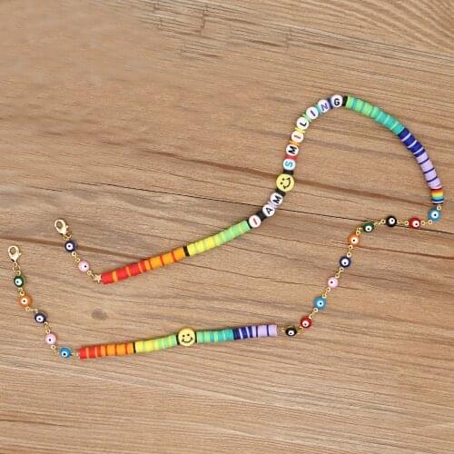 Go2Boho Chain For Mask Lanyard Necklace Women Face Mask Chains Strap Holder Boho Jewelry Collares 2020 Fashion Bead Necklaces