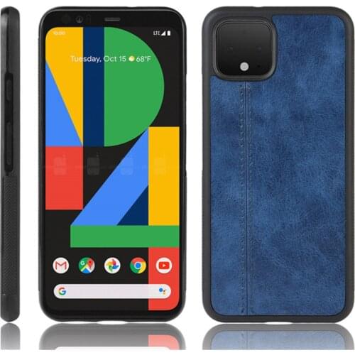 For Google Pixel 3A XL Case Pixel4 XL Calfskin PU Leather lines Back Cover Hard Case For Google Pixel4 4XL Pixel4XL Phone Cases