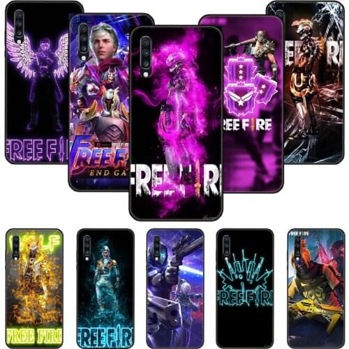 Phone Case For Samsung Galaxy A 50 51 71 70 7 5 10 20 30 40 41 21 S E Black Cover Coque Art Prime Tpu Bumper 3D Free Fire Game