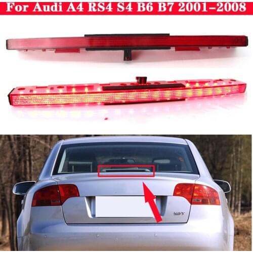 For Audi A4 RS4 S4 B6 B7 2001-2008 Car Third Brake Light Rear Brake Light Barn Door High Mount Stop Lamp Fit High Brake Light
