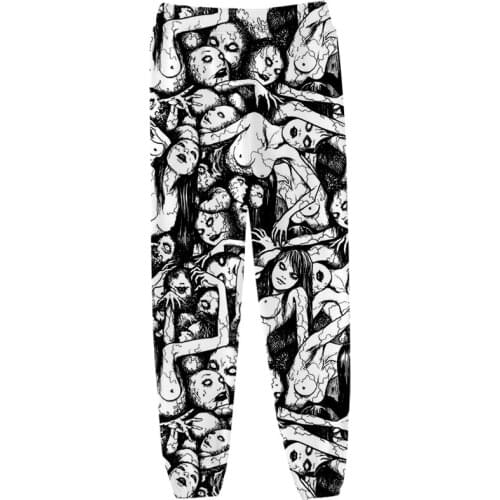 Junji Ito 3D Printing Anime Pants Fashion Cosplay Joggers Pants Trousers Men/Women Clothing Hip Hop Pantalon Homme Sweatpants