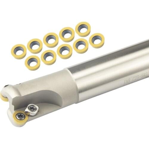 EMR C12-C32 4R/5R 130mm-300mm Mill Arbor Milling cutter Carbide Inserts RPMT08/10 Cutting Machining Round Nose Milling Cutter