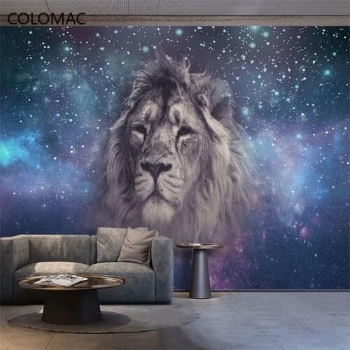 Colomac Custom King of The Forest Lion Wallpaper Living Room Bedroom Bedside Background Wall Mural Decoration Drop Shopping