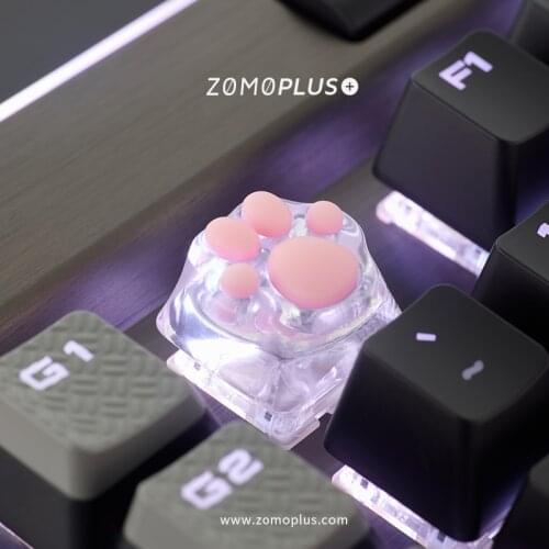 Key cap mechanical keyboards keycap personality design,Cute Transparent modeling cat paw keycap silicone keycaps Cherry MX axis