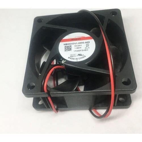 MB60252V1-000C-A99 DC24V 1.68W ,Cooling fan with 2 lines ,New ,Size 60mm*25mm