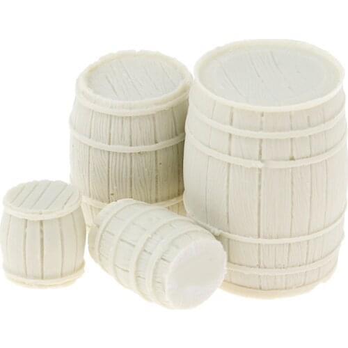 1/35 Sand Table Resin Cask Model 4Pcs for Diorama Scenery Building Prps DIY Craft Model Kit Supplies