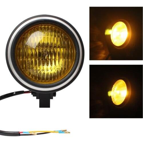 Motorcycle Universal Old School Vintage Headlight Light Headlamp Bullet For Harley Chopper Bobber Cafe Racer Cruiser Motorbike